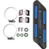 BOROCO Scudo termico universale per tubi di scarico BOROCO per tubi 27 a 51 mm, moto, quad, mountain bike, scooter (Blu)