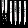 ZVKACT 4 Pezzi Penna Gel Bianca, Punta Fine da 0,5 mm/0, 7mm/2,0mm/BR per Carta Nera, Pennarelli in Acrilico Bianco, Schizzo, Disegno, Libri da Colorare per Adulti e Illustrazioni