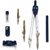 Terryshop74 Set Compasso 7 Pezzi per Disegno Tecnico con Accessori e Custodia, Kit Compassi per Geometria, Scuola, Ufficio, Studenti e Disegno
