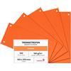 Netuno 100 Cartoncini Divisori Arancioni per Raccoglitori ad Anelli A4 | 160 g/m², 10,5 x 23,5 cm, separatori, strisce, fogli, forati, orizzontali, raccoglitore a leva, fatture, ufficio, scuola