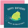 Central 23 Biglietto di compleanno molto divertente con rana - 'Hoppy Birthday Unfrogettable' - Regalo per migliore amica, migliore amica, sorella, BFF, colleghi, scoregge per feste - viene fornito con