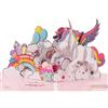 zengreeting Biglietto di auguri pop-up per ragazze, figlie e nipoti, con unicorno 3D, con busta bianca e bigliettino bianco incluso