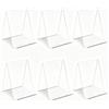 Febbya Supporto per libri in acrilico in plexiglas, 6 pezzi trasparenti per libri spessi, supporto per libri da lettura, supporto per libri in acrilico trasparente per volantini, libreria, scrivania