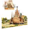 Magic Ants Biglietto pop-up 3D Sagrada Familia Barcellona, regalo per | Per risvegliare ricordi, portare una sensazione di viaggio, servire come decorazione e da regalare senza rischi