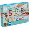 Plus-plus learn to build abc & 123 - set educativo con 600 pezzi e carte flash per imparare lettere e numeri