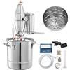 VEVOR Distillatore Caldaia per Acqua Distillata da 50L, Caldaia per Acqua Alcol Grappa Liquore da Distillazione, Serbatoio da Fermentazione per Fermentare Bevande Acqua Vino Liquore in Acciaio Inox