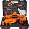 VEVOR Kit di Attrezzi per Martinetto Idraulico a Forbice per Riparazione dell'Auto Veicolo Carico Massimo 3 Tonnellate Corrente CC 12V 15A, Cassetta di Attrezzi per Martinetto a Forbice Cavo da 3,5m
