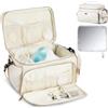 VEVOR Borsa per Tiralatte, Borsa per Biberon per S1/S2 con Tappetino Impermeabile, Accessori per l'Estrazione e Conservazione del Latte Materno, per Biberon di Latte per Lavoro, Viaggio, Beige