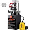 VEVOR Pompa Idraulica CC 12V Capienza ca. 6 L Centralina Idraulica ad Azione Doppia Flusso d'Olio ca. 3,44 L/min Pressione Massima di 22 MPa, Pompa per Montacarichi Auto Camion Rimorchio da Garage