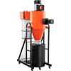 VEVOR Aspiratore di Polvere, Aspiratore di Polvere a Ciclone da 763 CFM 1 Micron, Separatore di Polvere da 1,5 CV con Sacco di Raccolta Polvere da 47,32 L Supporto di Base, Lavorazione del Legno