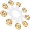 Tmboryuu Tamburello Campane Anelli per batteria Piatti Ching Campane di ricambio per strumenti a percussione Accessori Piatti