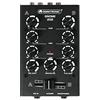 Omnitronic Mixer DJ OMNITRONIC GNOME-202 Mini 2 Canali con Crossfader, Equalizzatore 2 Bande, Ingressi RCA e Microfono, Nero