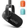 Movo CastMic Microfono Dinamico XLR per Podcast per PC, Gaming, Streaming, YouTube e Musicisti - Microfono Cardioide per Podcast per Creatori di Contenuti