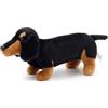 QWEPU Peluche a forma di cane bassotto, Bassotto di peluche morbido, tenero pupazzo per coccole e gioch,30 cm nero