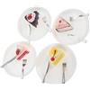 Abaodam 4pezzi Casa Torta in Miniatura Torta Simulata Con Piatto Dessert in Miniatura Decorazione Per Casa Delle Bambole Giocattoli Cibo Per