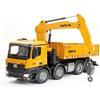 AS Hobby Italia Camion Ribaltabile RC Scala 1:14 con Braccio Gru, Pinza e Gancio, 26 Canali, Radiocomando 2,4 GHz, Luci e Suoni, Modello 1538
