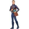 Mattel Bambola alla moda universale Wicked Fiyero con posabilità, divisa scolastica rimovibile, stivali, cartella scolastica e accessorio per libro di testo