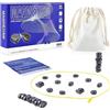 Generico Magnetic Chess Games with Stones Set, Pouch, Manual - Multiplayer Puzzle Strategy Game for Family - Puzzle Board Games for Adults Kids - Magnetic Chess Board Set with String, 20 Pcs of Magnetic Tiles