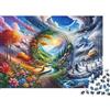 BWLPRNDZJGLQ Paesaggio delle Quattro Stagioni Puzzle 1000 Pezzi Carta per Adulti Valle Fantastica Arte Colorata Gioco di Puzzle per Famiglia Relax Decorazione Regalo 38x26cm/1000pcs