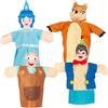 ColorBaby Cucu Show Set Burattini Pinocchio, 4 Pupazzi Personaggi 25 cm, Materiali Morbidi e sicuri, Giocattoli per Bambini, per Giocare in Gruppo o trascorrere del Tempo in Famiglia (39165)