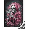 1M6T7B2K Puzzle carta Teschio Rosa Fantasia 1000 pezzi per adulti Educativo Artistico Decorazione Regalo 38x26cm/1000pcs
