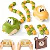 Gienslru Gioco a forma di serpente con telecomando, ricaricabile, per bambini, 2 giocatori, serpenti magnetici e scale, giochi da tavolo Sna-ke Frenzy con luci e suoni, senza schermo, 2 pezzi A