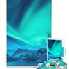 JIANGENNF Puzzle per adulti da 1000 pezzi, Aurora Boreale Islanda, Gioco pratico, Analisi e Logica, Regalo per amici e familiari, 38x52cm