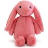 QYEHF Coniglietto di Peluche,Morbido Animale Imbottito per Coccole-28CM,per ragazze e ragazzi, lavabile in lavatrice-rosa