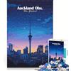 JIANGENNF Puzzle da 1000 pezzi per adulti, raffigurante lo skyline notturno di Auckland, gioco pratico, taglio di precisione, regalo di compleanno, 50x75cm