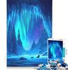 JIANGENNF Puzzle da 1000 pezzi per adulti, grotta dell'aurora boreale, gioco per famiglie, divertimento a casa, regalo di compleanno, 38x26cm