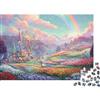BWLPRNDZJGLQ Villaggio Fiabesco Puzzle 1000 Pezzi Carta per Adulti Arcobaleno Fantasia Gioco di Puzzle 1000 Pezzi Relax Decorazione Regalo 38x26cm/1000pcs