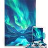 JIANGENNF Puzzle da 1000 pezzi per adulti Aurora, gioco rompicapo, taglio di precisione, collezione d'artista, belle arti 38x26cm