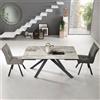 Capodarte Tavolo allungabile 240 cm piano grès porcellanato NESTORE Grigio