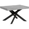 Itamoby Tavolo allungabile 90x120/224 cm Volantis Cemento telaio Antracite