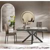 Capodarte Tavolo cucina allungabile 240 cm piano grès porcellanato Grigio JACKY