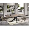 Capodarte Tavolo cucina allungabile 240 cm piano grès porcellanato Rovere JACKY