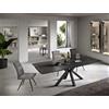 Capodarte Tavolo cucina allungabile 240 cm piano grès rporcellanato Nero JACKY