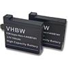 vhbw 2x batteria compatibile con GoPro HD Hero 4 Black, 4 + Plus, 4 Black Edition Music videocamera camcorder (1160mAh, 3,7V, Li-Ion)