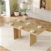 MURUL Tavolo da pranzo allungabile, 140/180 x 80 cm, per 6-8 persone, forma rettangolare, piano ispessito, stile semplice, sala da pranzo, cucina, soggiorno, colore rovere