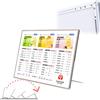 Generic Pannello Menu a LED Ultrasottile (Montaggio a Parete) | Espositore da banco pieghevole per menu o pubblicità con sistema di sostituzione grafica(Silver,A2)