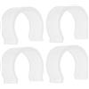 SAFIGLE 4 fibbie in plastica per asta da 26 a 28 mm, senza foratura | Fibbia elastica, bianca, facile da installare, per soggiorno cucina camera da letto, mantenimento stabile
