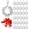 BBTO 36 Pezzi Corona di Alloro Portachiavi con Fibbia a Moschettone 14 Mm | Argento Ciondoli Corona Alloro per Souvenir di Laurea, Natale, Matrimoni, Regalo Aziendale, Premio Scolastico