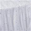OLYCRAFT Rotoli di Tessuto in Tulle Glitterato Bianco 188cmx9.1m con Paillettes A Forma di Stella e Luna Tessuto A Rete con Paillettes in Oro Argento per Gonne tutù Decorazioni Feste Fondali Nuziali