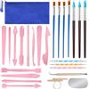 GOLDEROC Set di attrezzi per argilla, 26 pezzi, strumento per modellare e ceramiche, set di modellazione multifunzione per principianti, artisti, fai da te, sculpting & Carving Tools con custodia