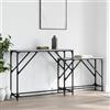 toolkix 2 tavolini consolle in legno Sonoma grigio con telaio in metallo, 100 x 28 x 75 cm e 80 x 22 x 60 cm, salvaspazio, stabile, versatile come tavolino da salotto, tavolino da salotto