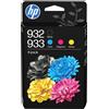 HP Confezione da 4 inchiostri originali HP 932/933 nero, ciano, magenta, giallo