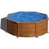 Gre Piscina fuori terra rotonda gre mauritius in acciaio effetto legno 350x350x132 - cod. kitpr358wo