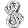 LONGLUCK Ciondolo in argento Sterling 925 per braccialetti e collane con zirconi 5A, regalo per donne