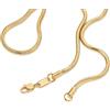 DJADEE Collana in oro 750 placcato oro 18 carati, catena a serpente rotonda, impermeabile, ipoallergenica 1,2, 2 e 3 mm, regalo per uomo e bambino, placcato in oro PVD 18 KGP