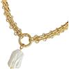 baojielai Collana girocollo con ciondolo geometrico quadrato con perle d'acqua dolce, portatile, per donne, stile barocco vintage